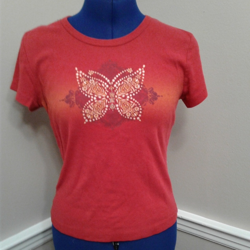 Vintage Sparkly Butterfly Top